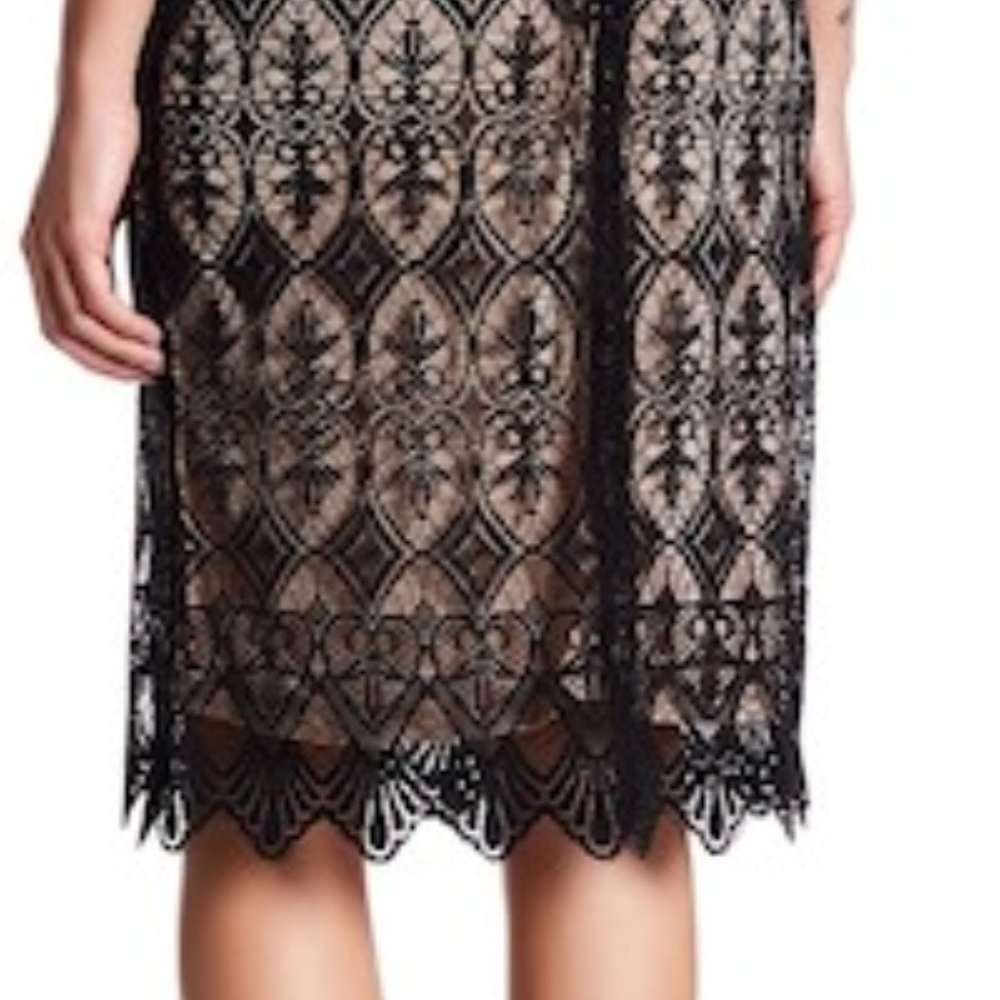 Sharagano Off-Shoulder Lace Dress 22W - Picture 4 of 6